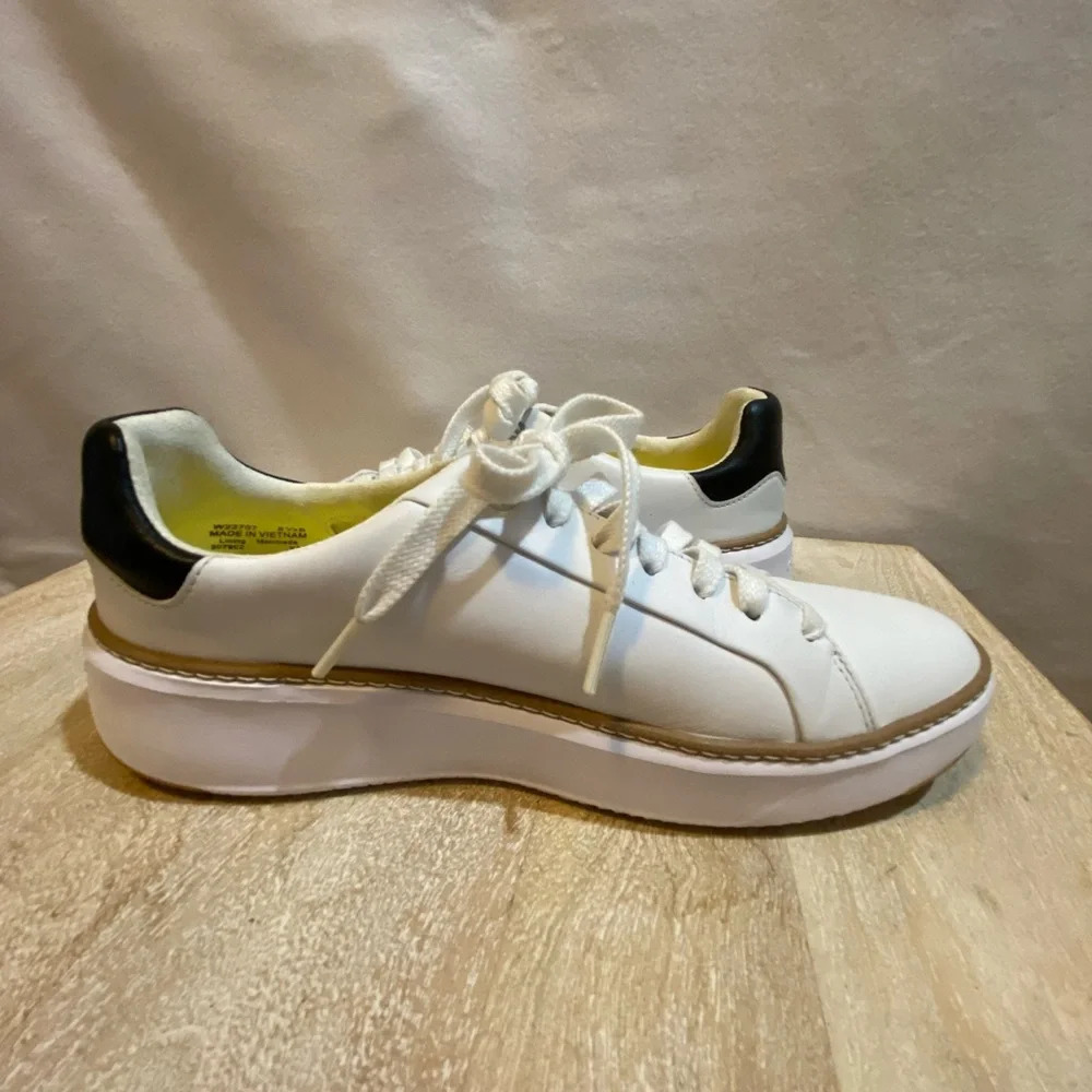 Cole Haan grand pro top spin leather sneaker 8.5 leather white - Picture 5 of 13